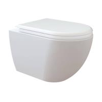 Rimfree hangend toilet met bidet sproeier en softclose zitting