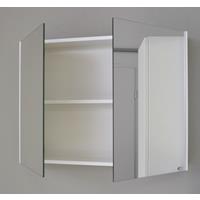 sanicare Spiegelkast Qlassics 70 cm. 2 dubbelzijdige spiegeldeuren hoogglans wit
