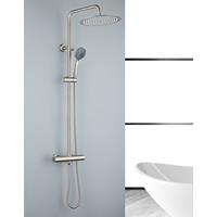 saniclear Exclusive volledig 304 RVS regendouche opbouw 30cm met 3 standen handdouche