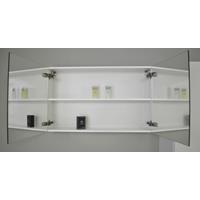 sanicare Spiegelkast Qlassics 100 cm. 2 dubbelzijdige spiegeldeuren hoogglans wit
