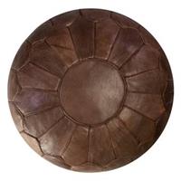 Poufs&Pillows Premium Leren ''Chocolate" Poef