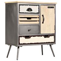 VidaXL Sideboard Mangoholz Massiv Und Stahl 65 X 33 X 76 Cm
