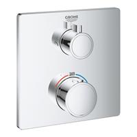 GROHE THM-Brausebatterie Grohtherm 240792 Abg. FMS für Rap. SmartBox eckig chrom