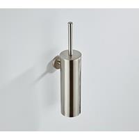 saniclear Exclusive toiletborstel met wandhouder RVS look