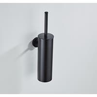 saniclear Nero toiletborstel met wandhouder mat zwart