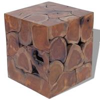VidaXL Kruk massief teakhout 40x40x45 cm