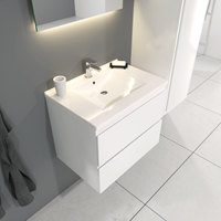 Sanigoods Sally badkamermeubel 60cm wit glans met keramische wastafel