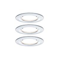 paulmann 3-set spot Nova rond, IP44, dimb., chroom