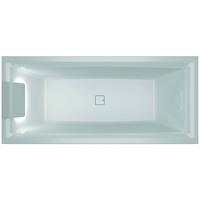 Draaideur Riho Still Square Ligbad met LED hoofdsteun Rechts 180x80 cm Wit