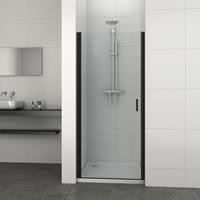 saniclear Elite Black nis draaideur 90x195cm met zwarte profielen
