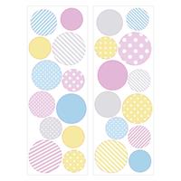 Muurstickers - Stippen - Pastelkleur - 2 X 25x70 Cm