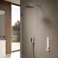 Hotbath Cobber IBS24 inbouw douche set met 2 pushbuttons geborsteld nikkel