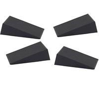 Deurstopper / Deurwig Rubber 16mm Zwart ( 4 stuks)