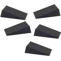 Deurstopper / Deurwig Rubber 16mm Zwart (5 stuks)