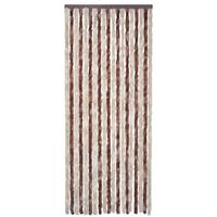 vidaXL Insektenschutz-Vorhang Beige und Hellbraun 90x220 cm Chenille Braun