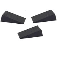 Deurstopper / Deurwig Rubber 16mm Zwart (3 stuks)