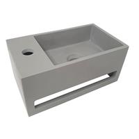 Douche Concurrent Julia fontein Solid Surface 35 x 20 x 16 cm betonlook links