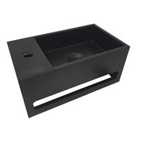 Douche Concurrent Julia fontein Solid Surface 35 x 20 x 16 cm mat zwart links