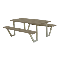 Trendyard Picknicktafel Stalen Frame "Wega" Grijs Bruin