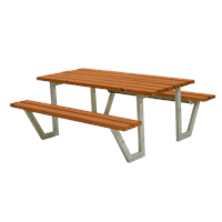 Trendyard Picknicktafel Stalen Frame "Wega" Teak