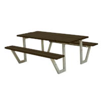 Trendyard Picknicktafel Stalen Frame "Wega" Zwart