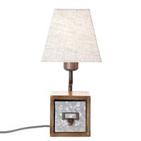 Brilliant Leuchten Casket Tischleuchte zink antik/beige