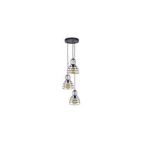 Urban interiors Hanglamp Francis 3-lichts Ø20x28 Vintage black