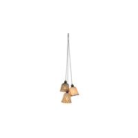 Good&Mojo Hanging lamp Kalimantan/3-lampen bamboe, zwart/natural