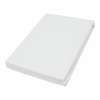 home24 vario Jersey-Spannbetttuch Lom 90x200 cm (BxT) 100% Baumwolle Weiß Modern