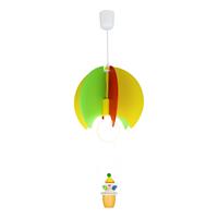 Elobra Kinder Pendelleuchten Ballon Uno, Rot, gelb, grün, Holz, 125168