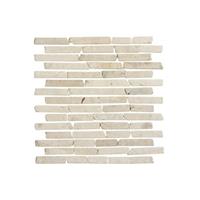 Terred'azur White flat mozaiek stroken 30x30
