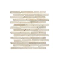 Terred'azur White flat mozaiek stroken 30x30