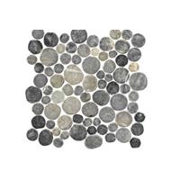 Terred'azur Silva grey kiezel coins mozaiek 30x30