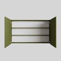Boss & Wessing Spiegelkast  Cube 120x70x16 cm 2 Deuren Groen