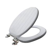 GO by Van Marcke Stripe toiletzitting in MDF softclose 435x375 mm wit met gegroefde strepen YFM1
