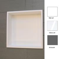 Luca Inbouwnis  Sanitair 29.5x29.5x8 cm Polystone Glans Wit