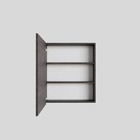 Boss & Wessing Spiegelkast  Cube 60x70x16 cm 1 Deur Donkerbruin