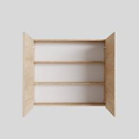 Boss & Wessing Spiegelkast  Cube 80x70x16 cm 2 Deuren Washed Oak