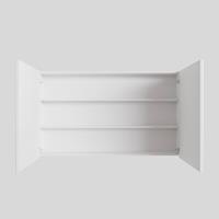 Boss & Wessing Spiegelkast  Cube 120x70x16 cm 2 Deuren Mat Wit