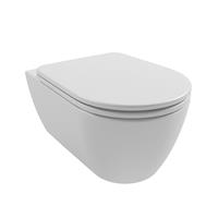 Luca Wandcloset  Sanitair Fusion Rimless Met Softclose Zitting Keramiek Wit 