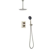 Boss & Wessing Inbouw Regendouche BWS Exclusive Volledig 304 RVS 20cm met 3 standen Handdouche Plafondmontage