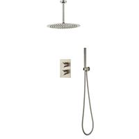 Boss & Wessing Inbouw Regendouche BWS Exclusive Volledig 304 RVS 30cm met Handdouche Plafondmontage