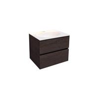 Boss & Wessing Badkamermeubel Solid Surface AQS Stockholm 60x46 cm Wood Dark Brown 