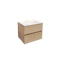 Boss & Wessing Badkamermeubel Solid Surface AQS Stockholm 60x46 cm Wood Washed Oak 