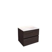 Boss & Wessing Badkamermeubel Solid Surface AQS Stockholm 60x46 cm Wood Dark Brown 