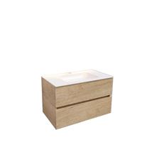 Boss & Wessing Badkamermeubel Solid Surface AQS Oslo 80x46 cm Wood Washed Oak 