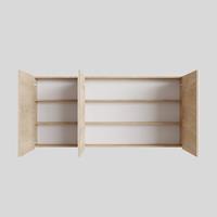 Boss & Wessing Spiegelkast  Cube 150x70x16 cm 3 Deuren Washed Oak