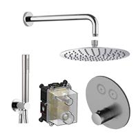 Hotbath Cobber Inbouw Doucheset Rond Met Hoofddouche 20 cm En Handdouche Compleet Chroom