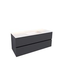 Boss & Wessing Badkamermeubel Solid Surface AQS Oslo 120x46 cm Midden Mat Antraciet 