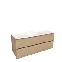 Boss & Wessing Badkamermeubel Solid Surface AQS Oslo 120x46 cm Midden Wood Washed Oak 